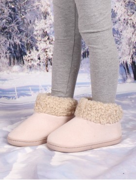 Kids Warm and Soft Keelan Boots w/ Fur Trim & Anti Lip Skids 